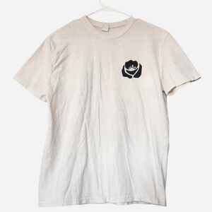 White Floral Graphic Cotton Tee